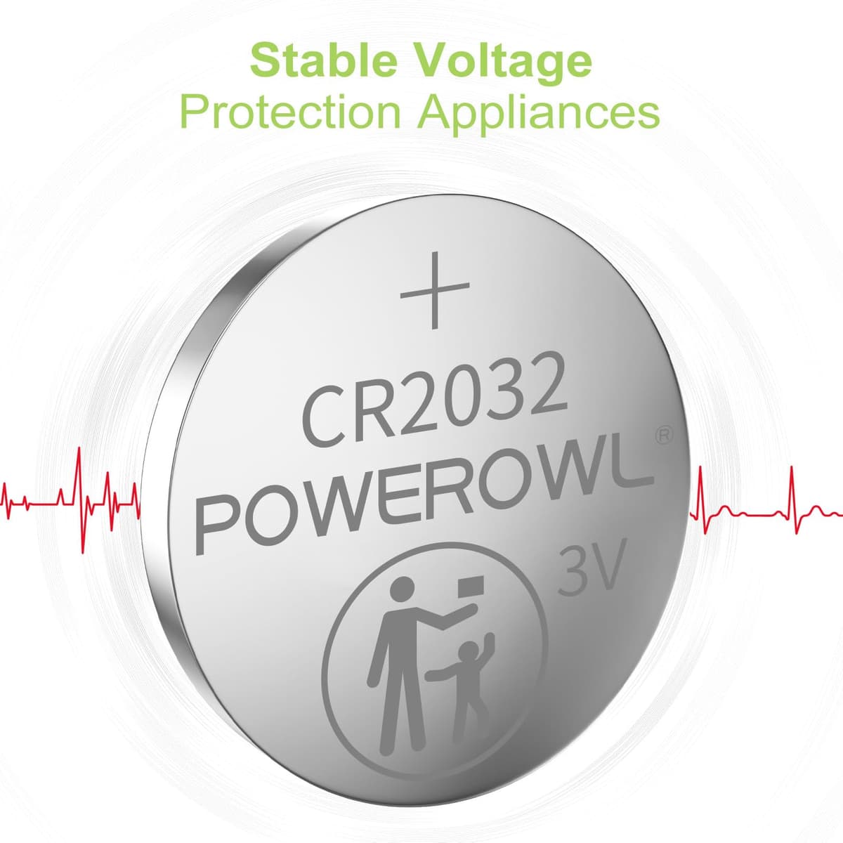 CR2032 Batteries 3V Lithium 20 Pack, POWEROWL High Capacity 2032 DL2032 ECR2032 CR 2032 Lithium Button Cell Battery — view 8