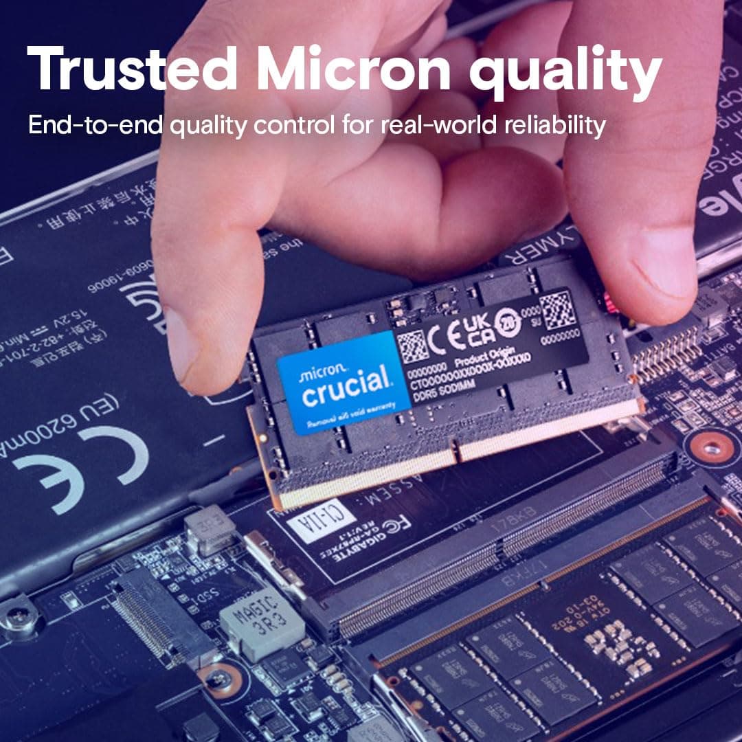 Crucial DDR5 RAM 32GB Kit (2x16GB) 5600MHz SODIMM, Laptop Computer Memory, Mini PC (or 5200MHz, 4800MHz) CL46 - CT2K16G56C46S5 — view 6