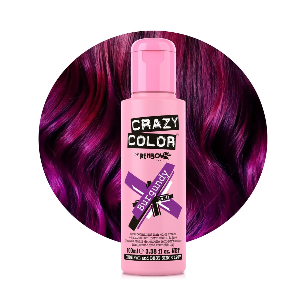 Crazy Color Vibrant Candy Floss Semi-Permanent Hair Dye. Highly Pigmented Pastel Pink Conditioning & Oil Nourishing Vegan Formula | No Bleach or Ammonia | 100ml — view 37