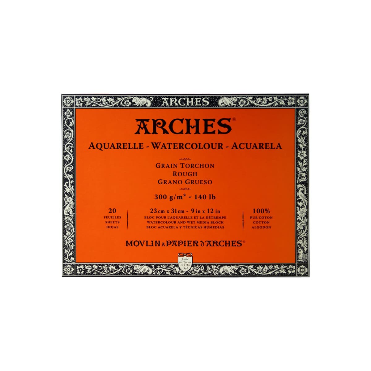 Arches - Papel de acuarela, bloc 12 hojas engomado 1 lado, grano fino, 300 g/m², 23 x 31 cm — view 14