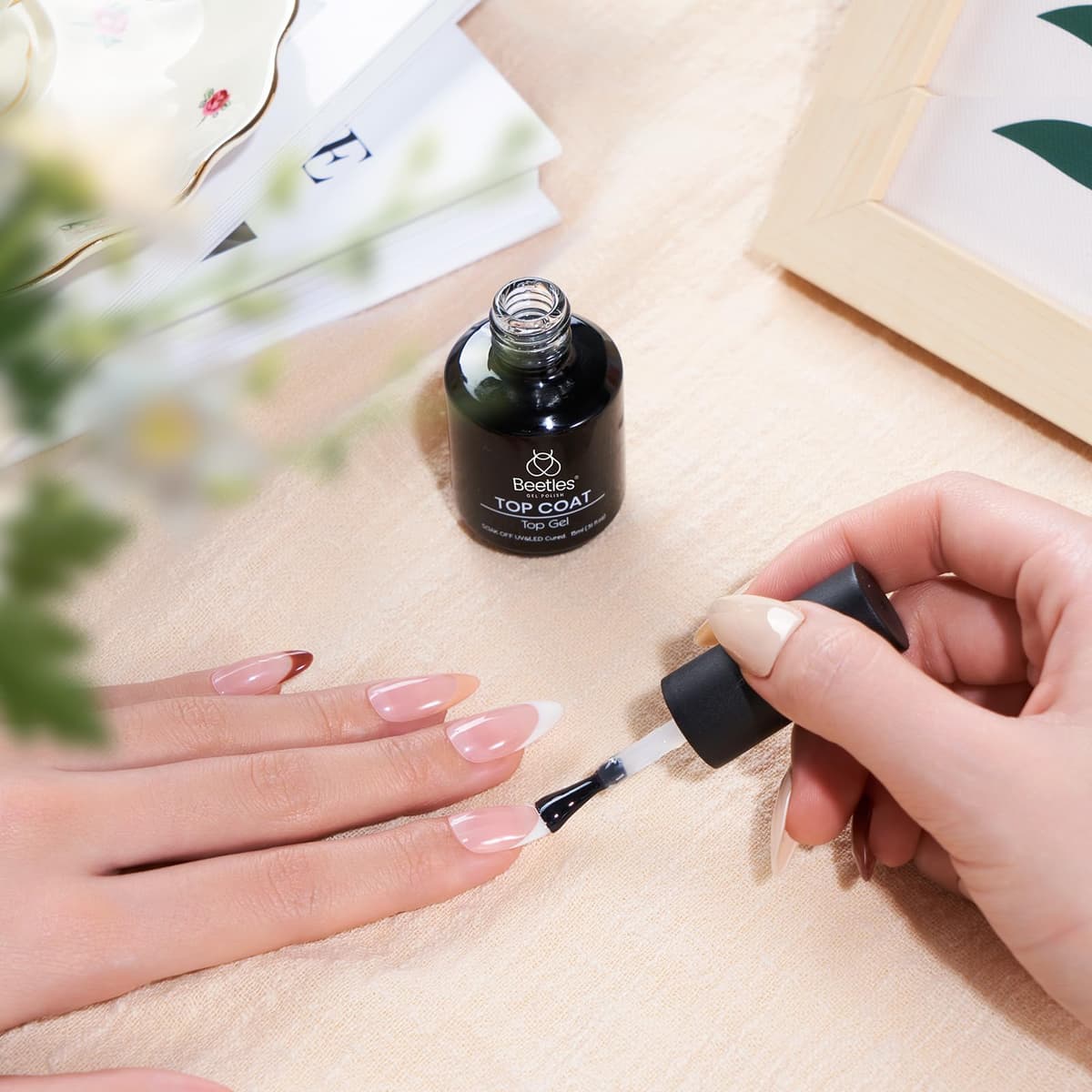 Beetles Gel Polish- 15ml No Wipe Top Coat High Gloss Shiny Long-Lasting Clear Soak Off U V Gel DIY Manicure and Nail Salon Home Gift for Her — view 7