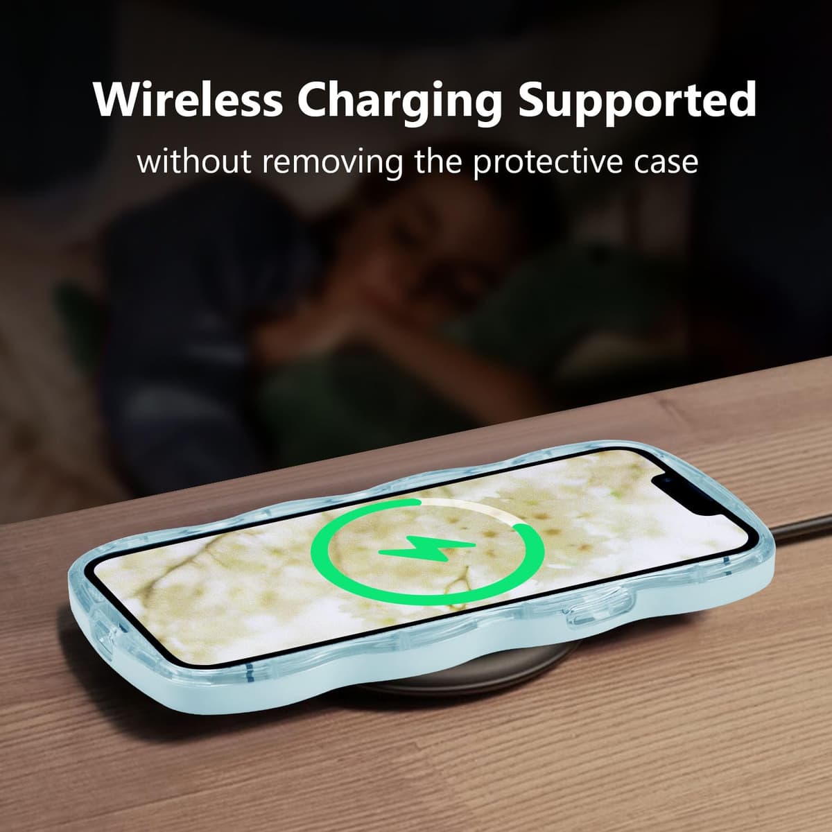 QLTYPRI Compatible with iPhone 11 Case, Cute Curly Wave Frame Clear Case for Girls Women, Transparent Soft Silicone TPU Bumper Shockproof Protective Phone Cover for iPhone 11 - Purple — view 68