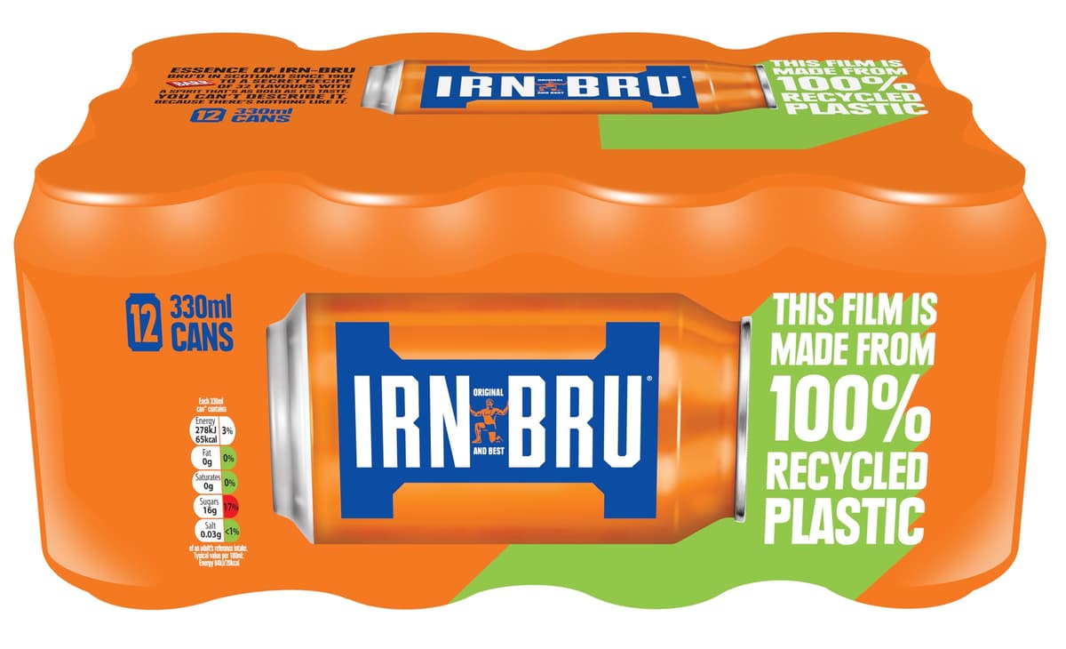 IRN-BRU Regular, 24 Pack Iconic Flavoured Fizzy Drinks Multipack Cans - 24 x 330ml Cans — view 21