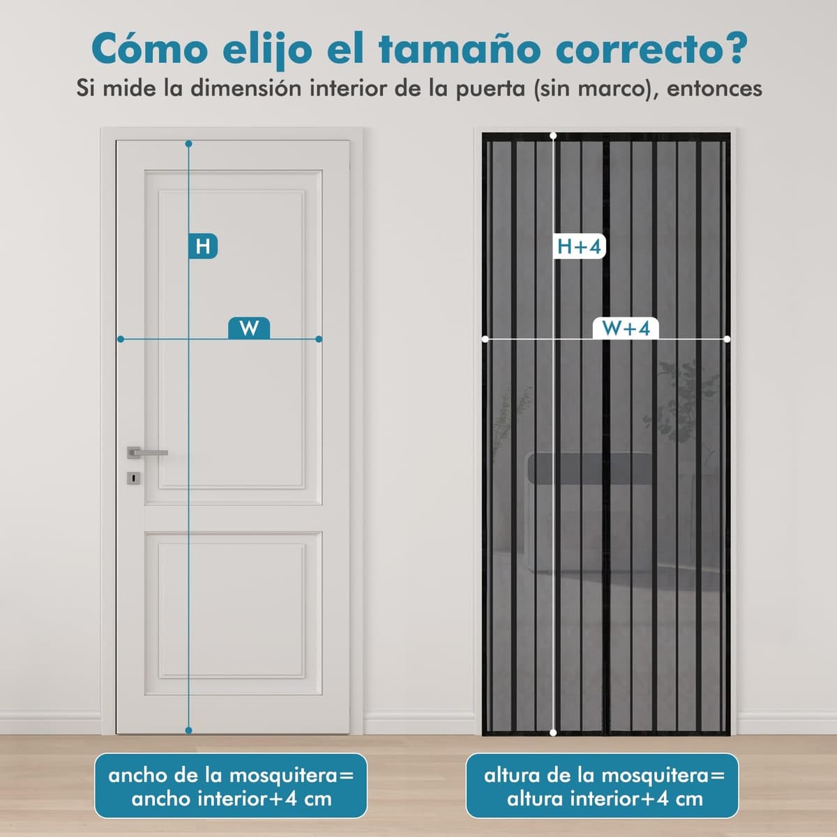 Sekey 80 x 205 cm Mosquitera para puertas, cortina magnética antiinsectos avanzada para balcón y patio, montaje fácil de pegar, kit de instalación completo, negro — view 5