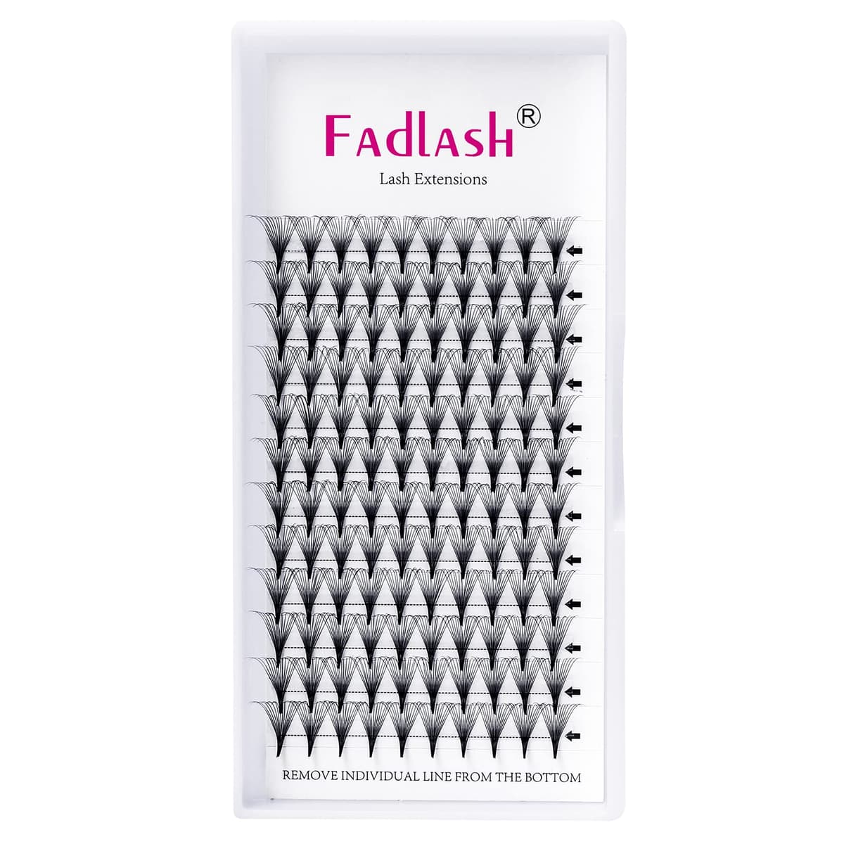 Russian Volume Lashes 16D 0.07 C Curl Mix Tray - Premade Fan Lashes (8-14mm) — view 28