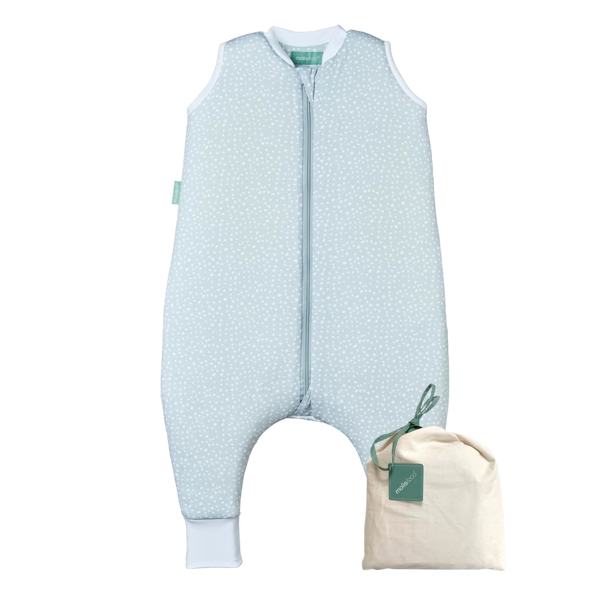 molis&co - Pijama Manta con Pies 2.5 TOG - 70 cm (1 año) - Ideal para Invierno - Suave y cálido - 100% algodón (Oeko-Tex 100) - Green Garden — view 13
