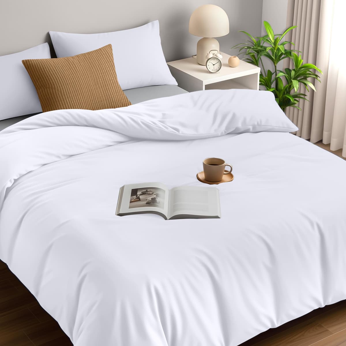 Utopia Bedding Duvet Cover Double - Soft Microfibre Polyester - Bedding Quilt Cover Set, with Pillow cases (Grey) — view 88