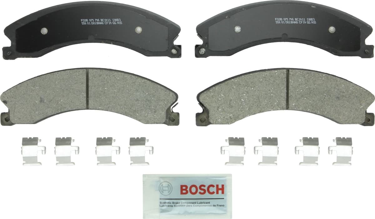 Bosch BC914 QuietCast Premium Ceramic Disc Brake Pad Set For: Acura ILX; Honda Accord, Civic, CR-V, Element, Fit, Front — view 278