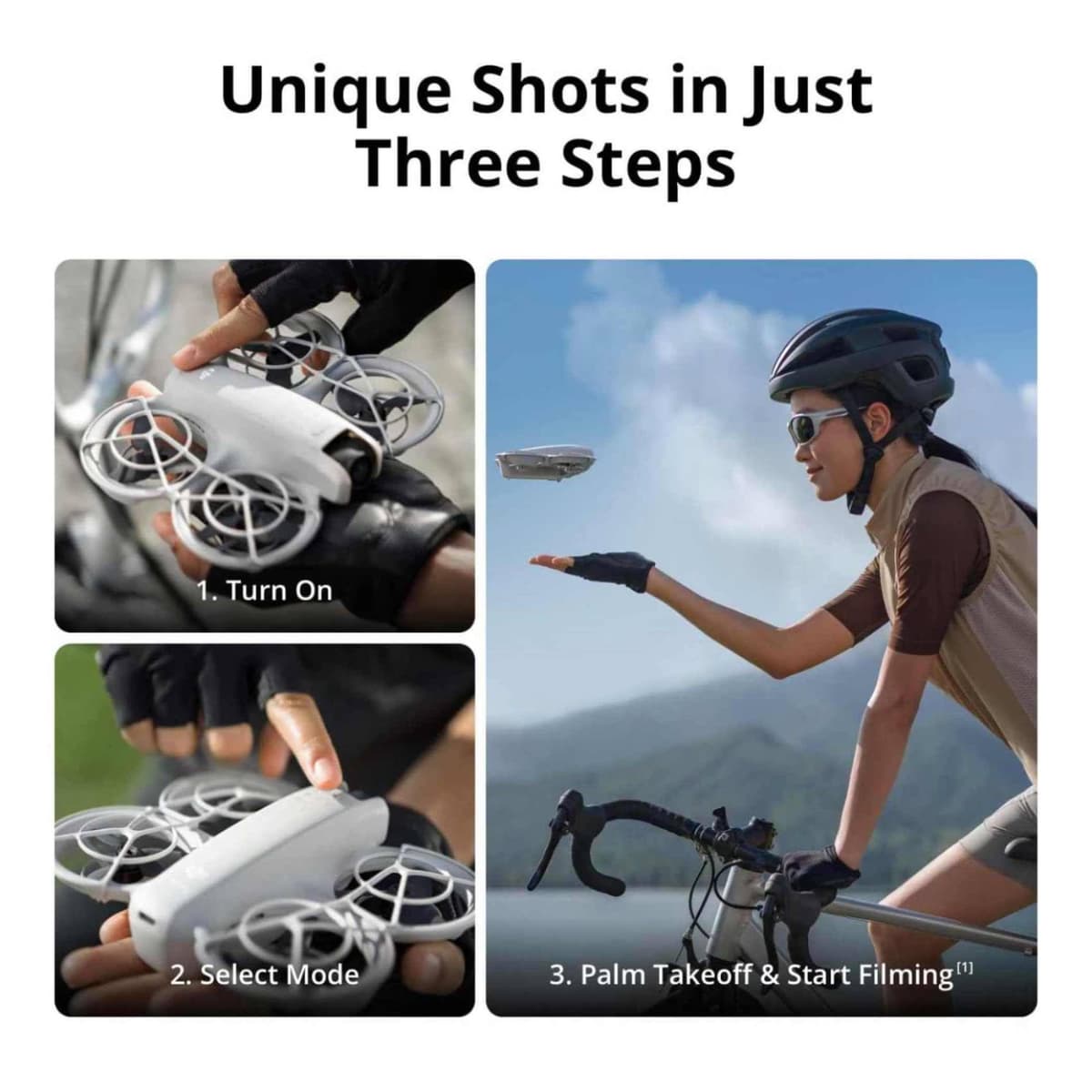 DJI Neo, Mini Drone with 4K UHD Camera for Adults, 135g Self Flying Drone that Follows You, Palm Takeoff, Subject Tracking, QuickShots, Stabilized Video, Built-In Propeller Guard (Controller-Free) — view 2