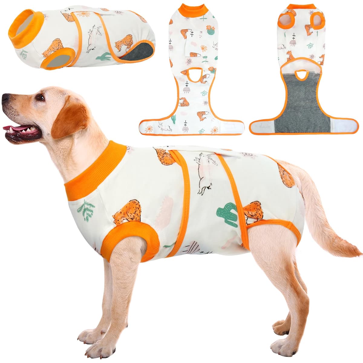 Kuoser Traje de recuperación de Perro para Hombre/Mujer, Camiseta para Cachorros después de la cirugía, Alternativa de Cuello electrónico para Mascotas pequeño, Mediano y Grande — view 10