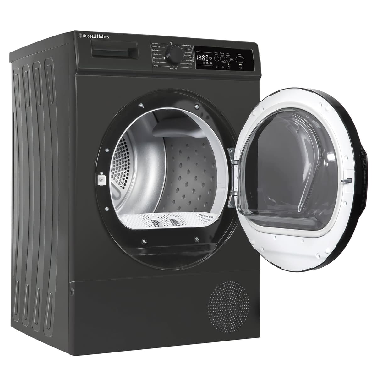 Russell Hobbs Freestanding Electric Heat Pump Condenser Tumble Dryer, 8kg Capacity, 15 Programmes, 3 Heat Settings, LED Display, Anti-Crease, Child Lock in Anthracite RH8HPTD1E12AN — view 13