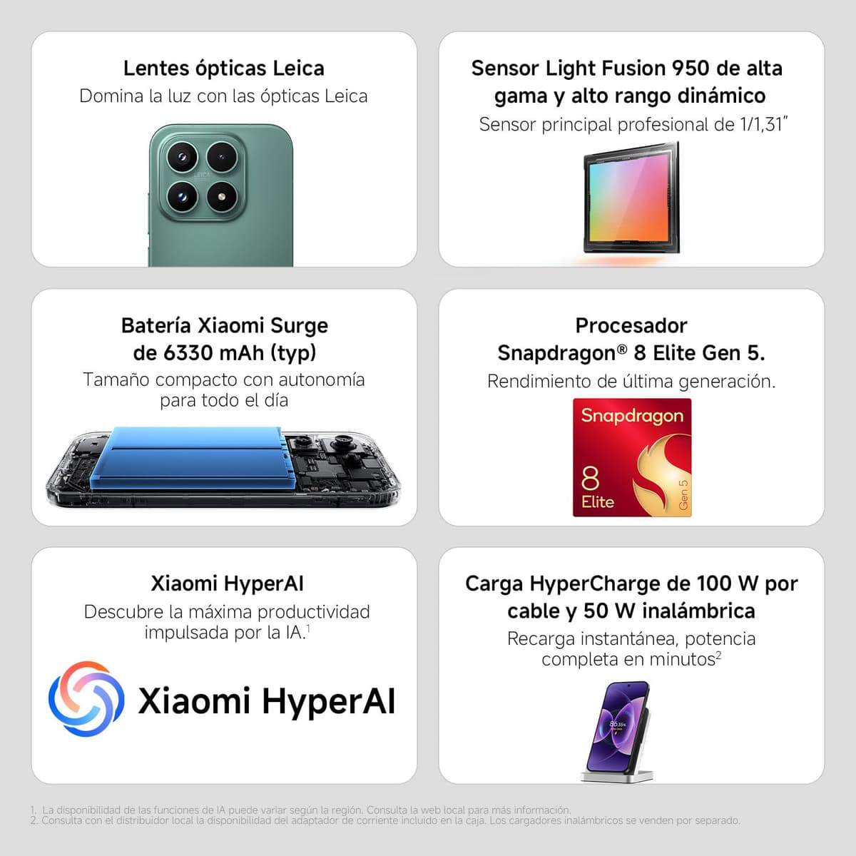 XIAOMI 17 - Smartphone de 12+512GB, Lentes óptica Leica Summilux, Snapdragon 8 Elite Gen 5, HyperAI, 1 año de garantía Extra, Cargador no Incluido, Verde (Versión ES) — view 3