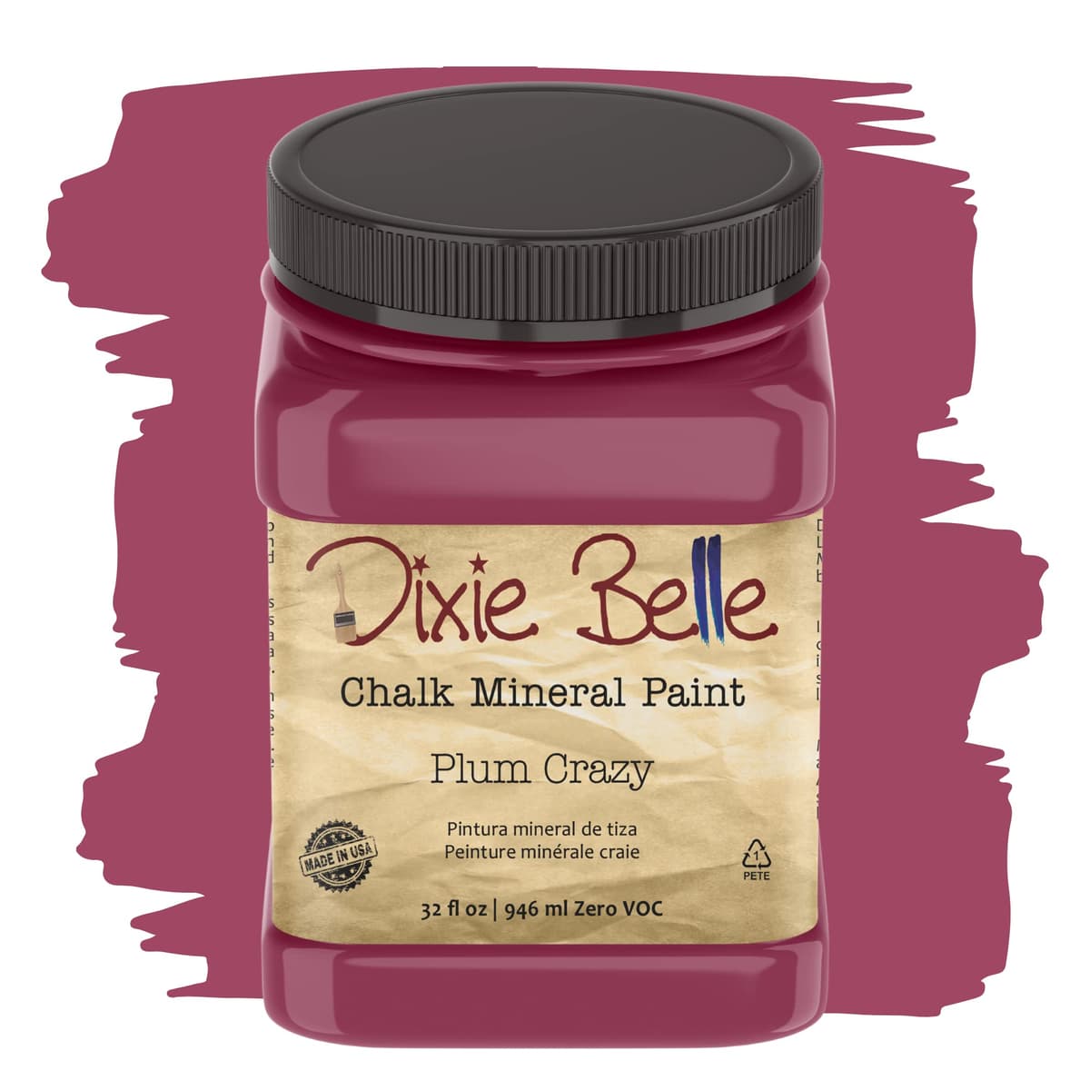 Dixie Belle Paint Company Chalk Finish Furniture Paint - Caviar (32oz) - Matte Black Chic Chalk Mineral DIY Furniture Paint — view 221