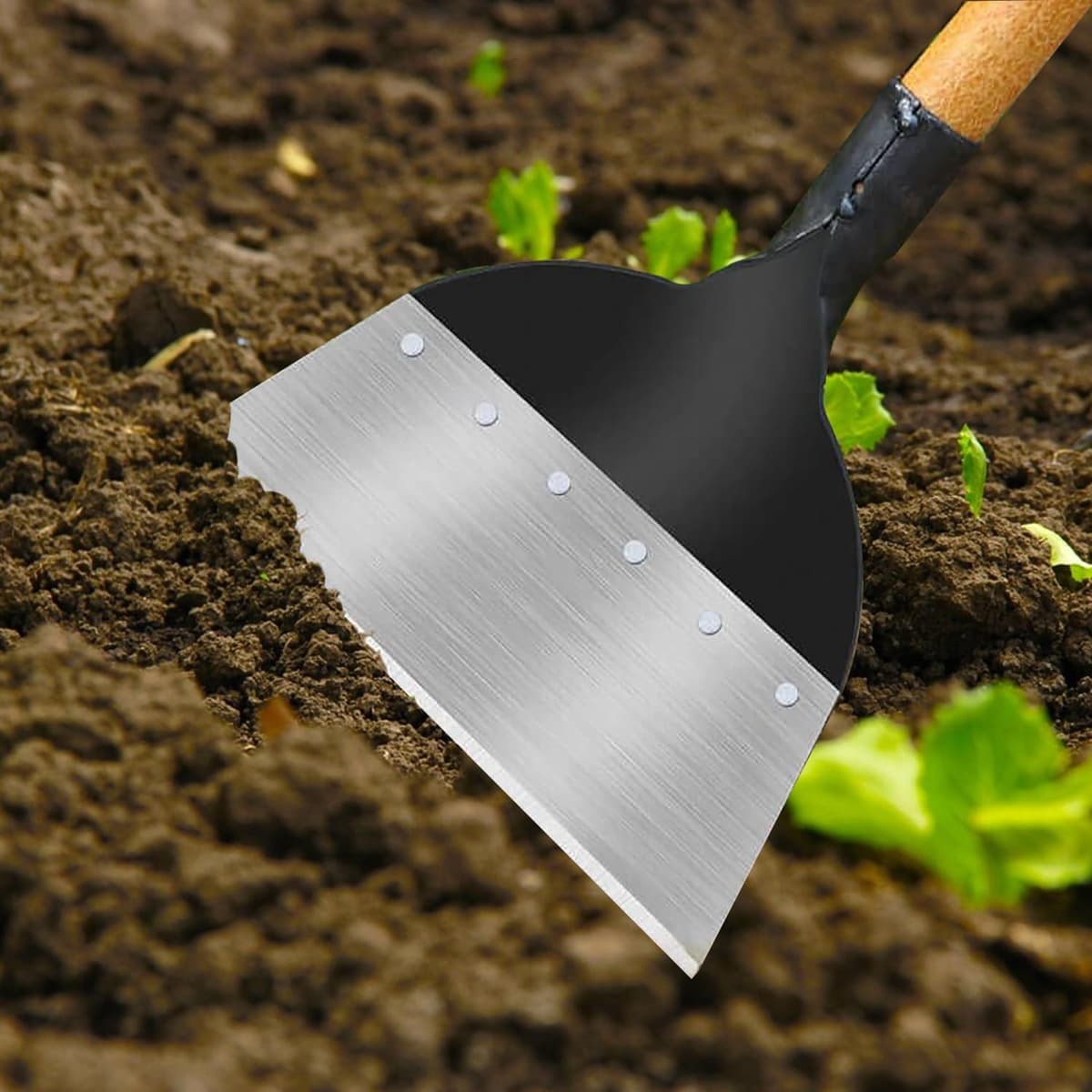 Pala de Limpieza de JardíN,Pala de Limpieza de JardíN Multifuncional,Pala de Limpieza Multifuncional Adecuado para Desmalezar, Palear Nieve y Limpiar Granjas (23cm)
