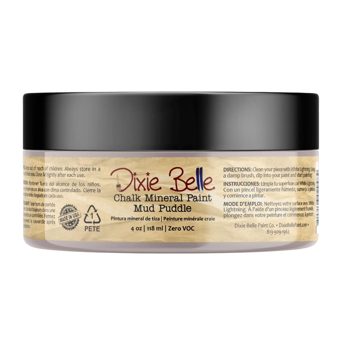 Dixie Belle Paint Company Chalk Finish Furniture Paint - Caviar (32oz) - Matte Black Chic Chalk Mineral DIY Furniture Paint — view 227