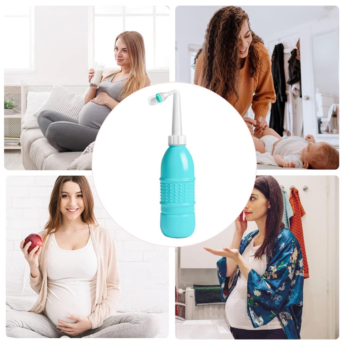 Botella de ducha femenina - Lavado vaginal de 400 ml, limpiador de higiene ergonómico, material LDPE EVA | de riego para el cuidado Personal femenino, dispositivo de higiene portátil reutiliza — view 4