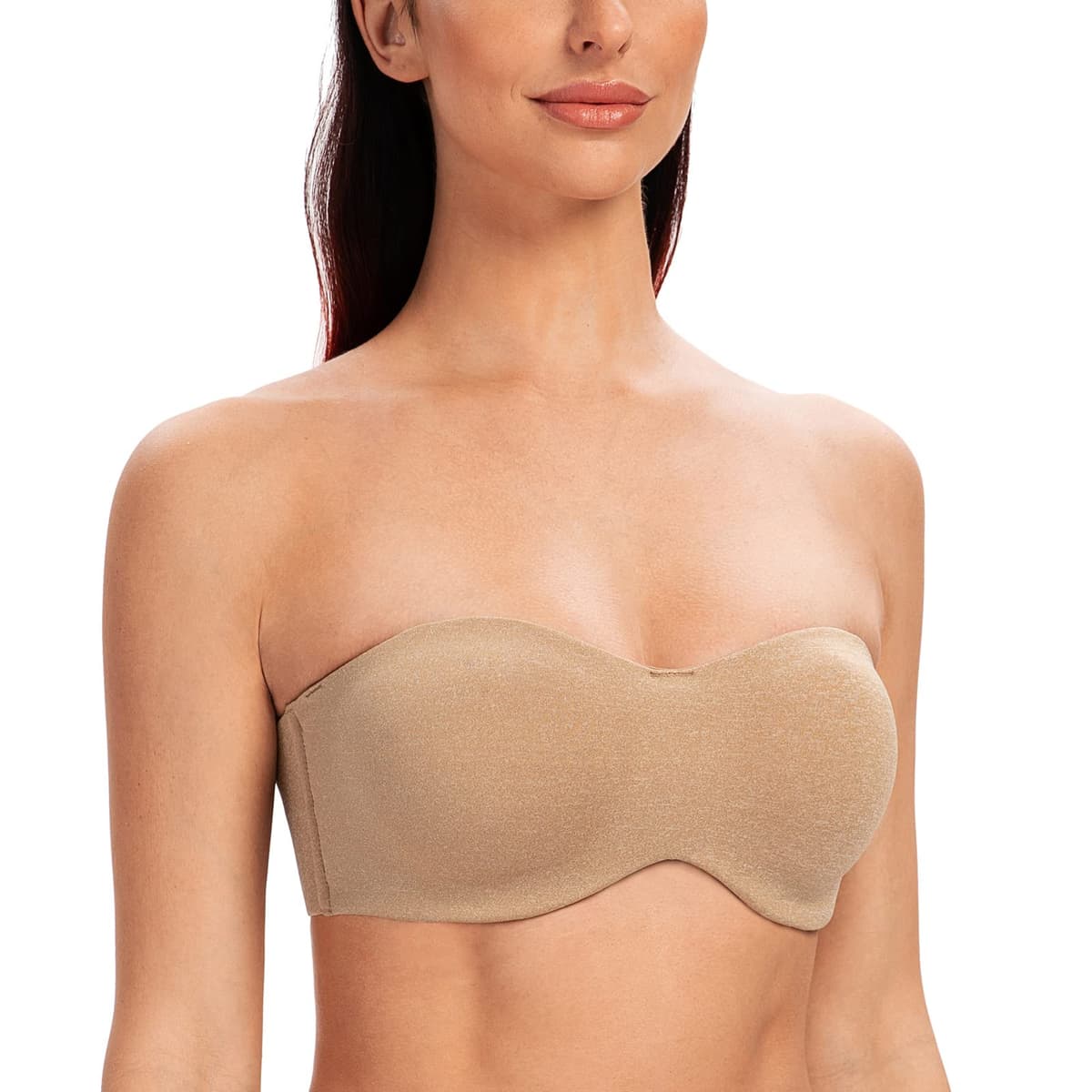 MELENECA Women's Strapless Minimizer Multiway for Large Bust Unlined Seemless Underwire Bandeau Bra