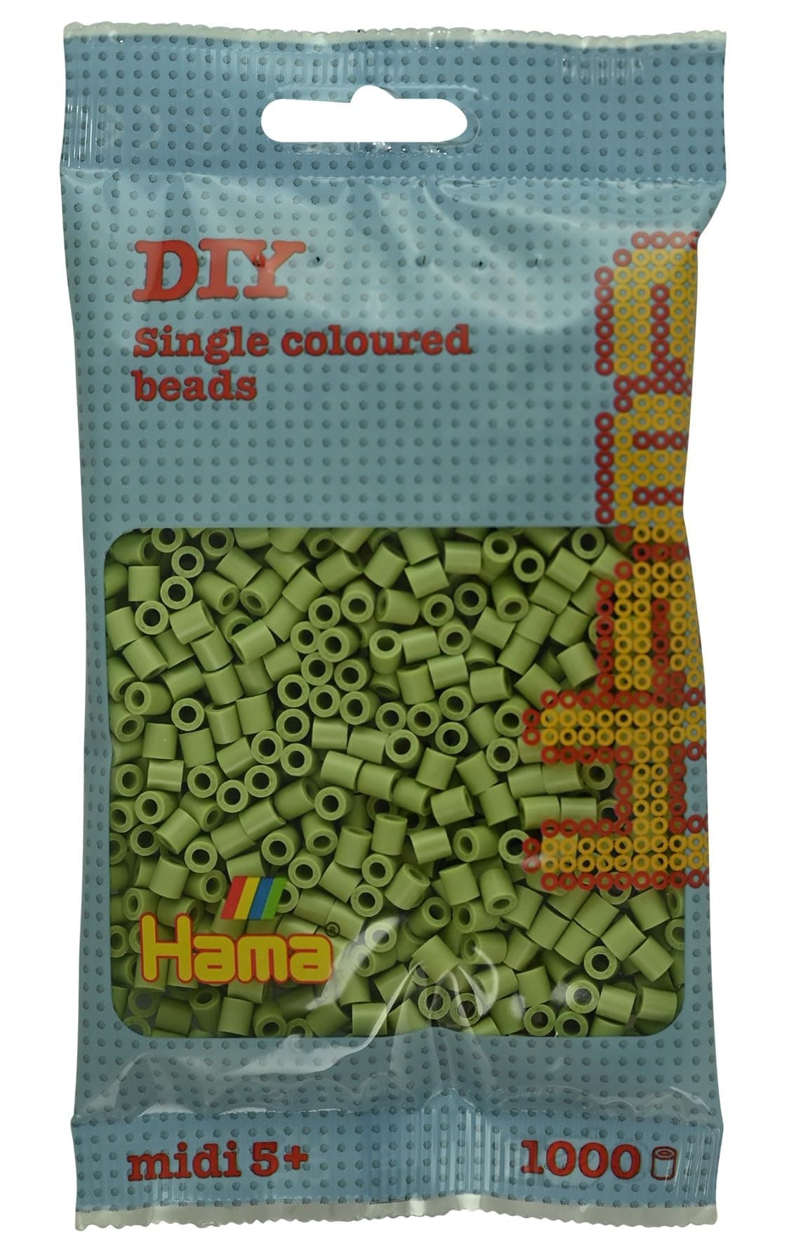 HAMA Bolsa de perlas | Aprox. 1000 cuentas midi fusibles para manualidades y mosaicos | Perlas de fusión para niños creativos 5+ | Juego de arte y decoración | Beige — view 56