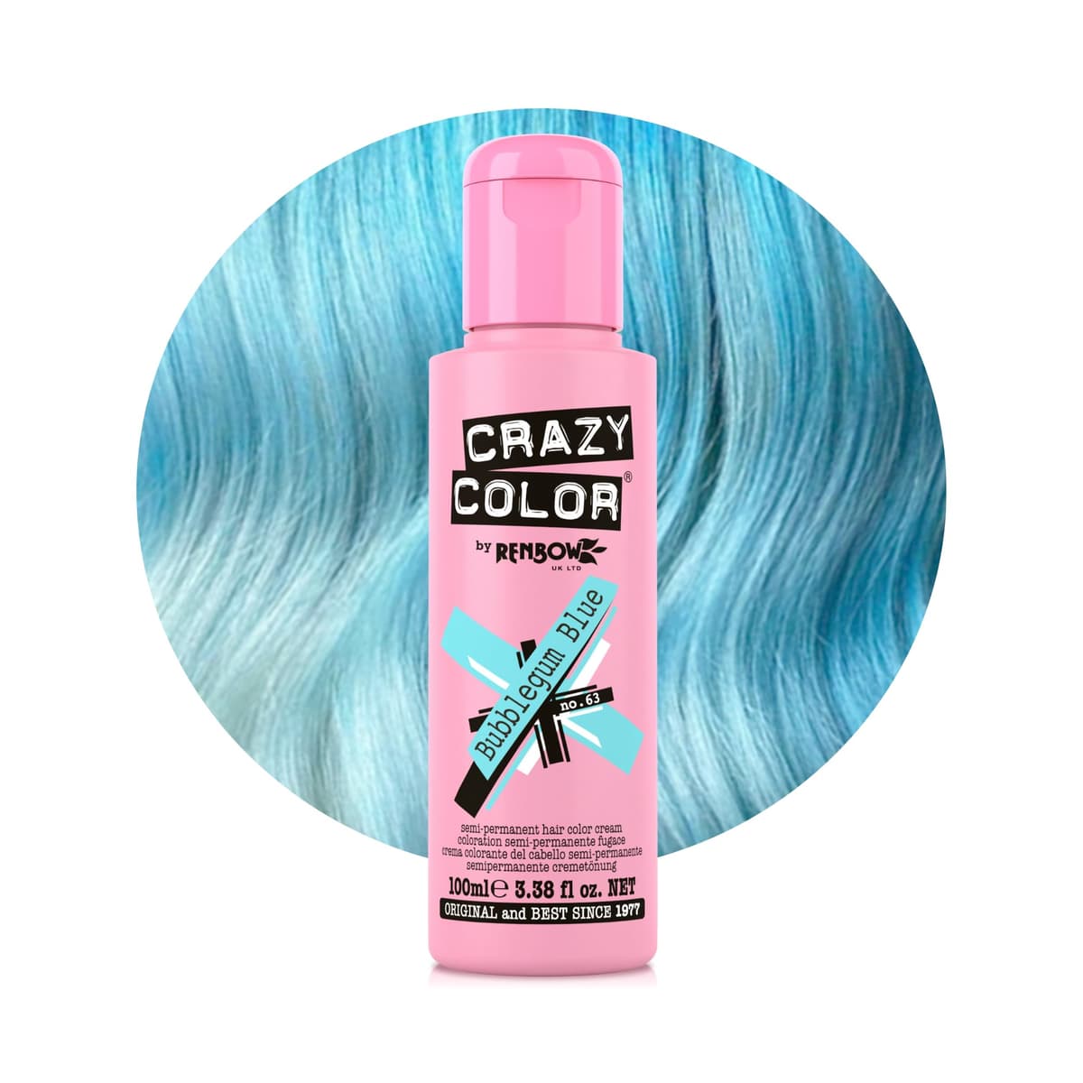 Crazy Color Vibrant Candy Floss Semi-Permanent Hair Dye. Highly Pigmented Pastel Pink Conditioning & Oil Nourishing Vegan Formula | No Bleach or Ammonia | 100ml — view 23