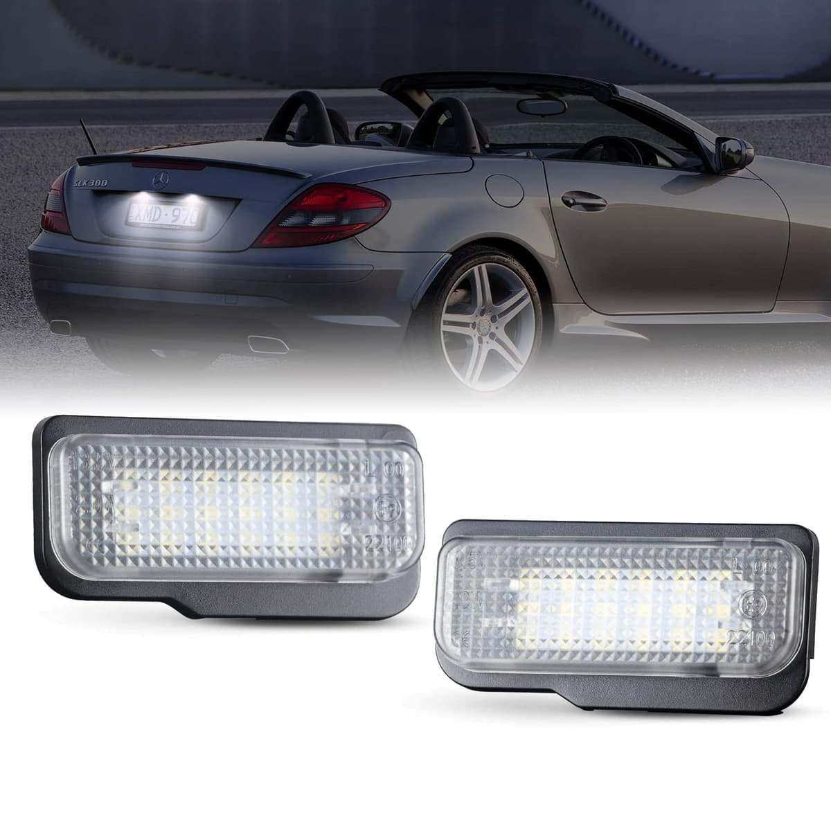 Luces LED Matrícula para 206 207 407 406 306 307 308 5008, Luz Matrícula para Citro-en C3 PICASSO C4 C5 BERLINGO B9 M49 M59 SAXO XSARA, LED Matrícula 2 Piezas Canbus — view 18