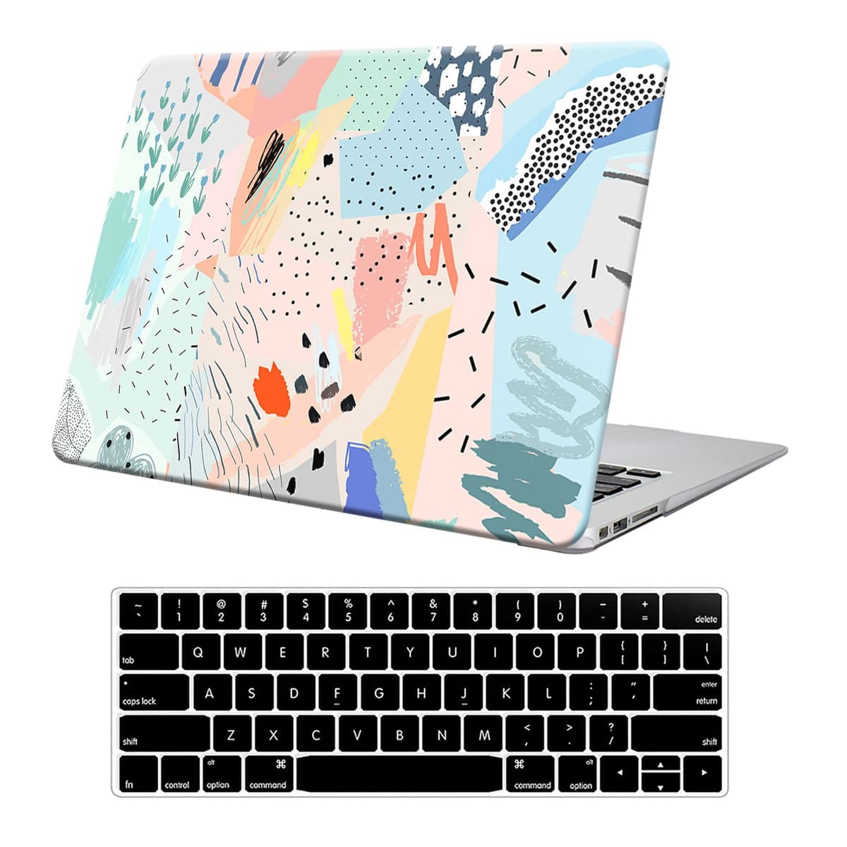 for MacBook Air 13.6 inch Case 2022 2023 2024 2025 Release M4 A3240 M3 A3113 M2 A2681 with Touch ID, Plastic Laptop Hard Shell Case & Keyboard Cover for M4 M3 M2 MacBook Air 13.6,Black Marble — view 23