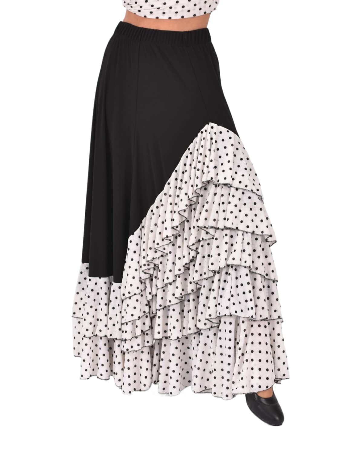 Falda Flamenca Mujer con 5 Volantes – Mucho Vuelo y Caída Espectacular – Ligera, Cómoda y Ideal para Baile, Ensayo o Escenario — view 5