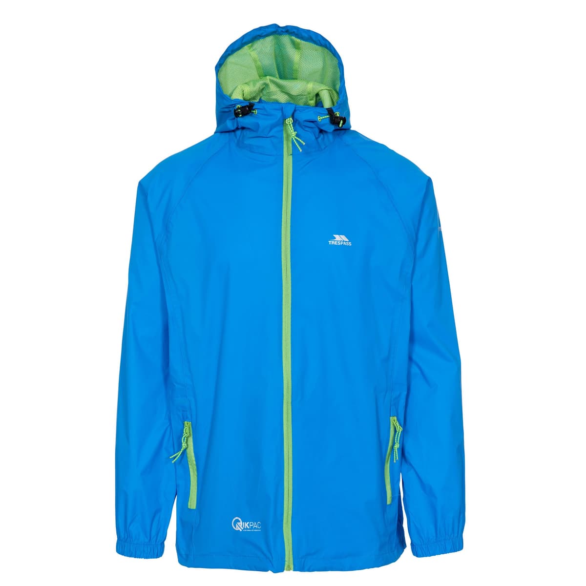 Trespass Adults Waterproof Jacket Qikpac - Lightweight Packaway Raincoat, 2 Zip Pockets, Full Body Front Zip, Adjustable Hood, Storm Flap, Ventilated Back, Foldable Packs in Pouch — view 17