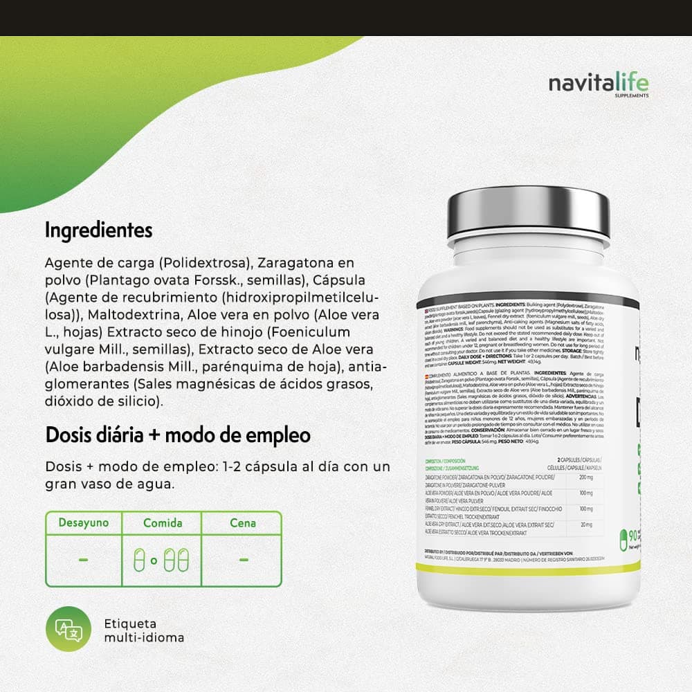 Detox depurativo aloe vera cápsulas. Elimina toxinas, pierde volumen, limpieza colon, capsulas de alta biodisponibilidad. Mejora la digestión. — view 4