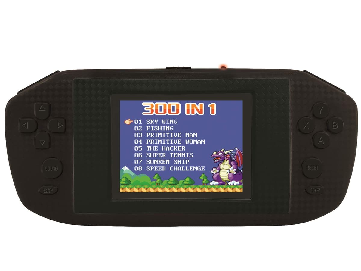 Lexibook Compact Cyber Arcade Portable Game Console, 250 Games, LCD, Battery, Video Game Child Teen, Black/Blue/Green, JL2377LXB — view 9