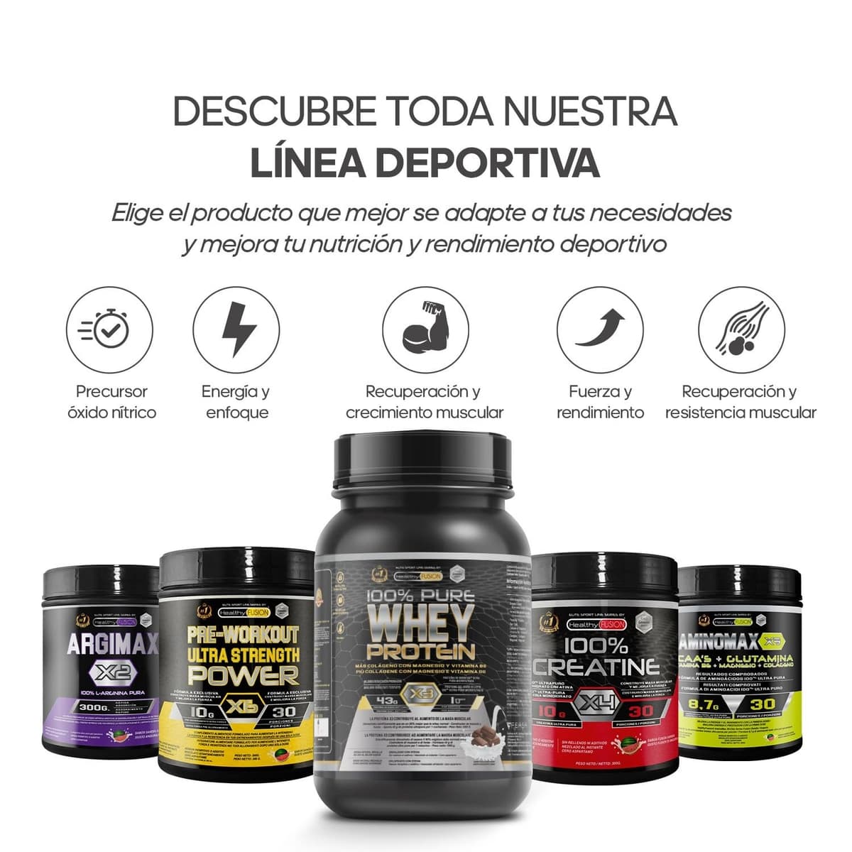 Healthy Fusion Whey Protein | Proteína Whey pura con Colágeno + Magnesio | Mejora tus entrenamientos | Protege y aumenta la masa muscular | 1000g de proteína (Chocolate) — view 9