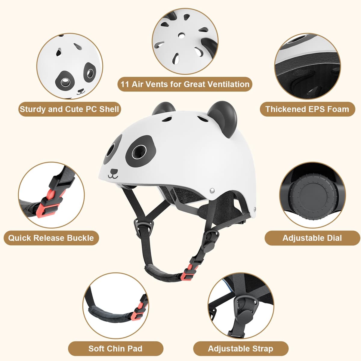 XJD Casco de Ciclismo para Niños Ajustable Casco Bicicleta Niño Casco Infantil Patinete Rollerskate de 3 a 14 Años Protecciones para Múltiples Deportes — view 11