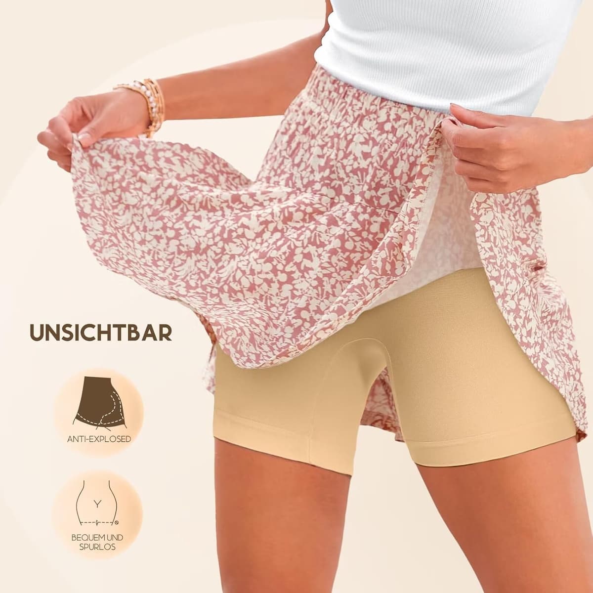 YouShow cycling pants women 3 pack high waist short leg briefs boxer briefs under dress skirt anti chafing short leggings — view 2