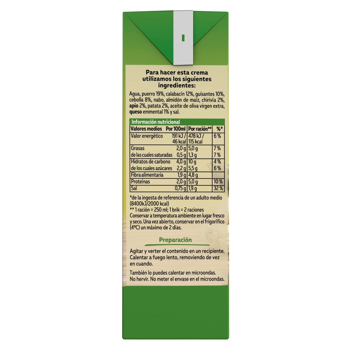 Gallina Blanca - Crema casera de verduras 500 ml — view 2