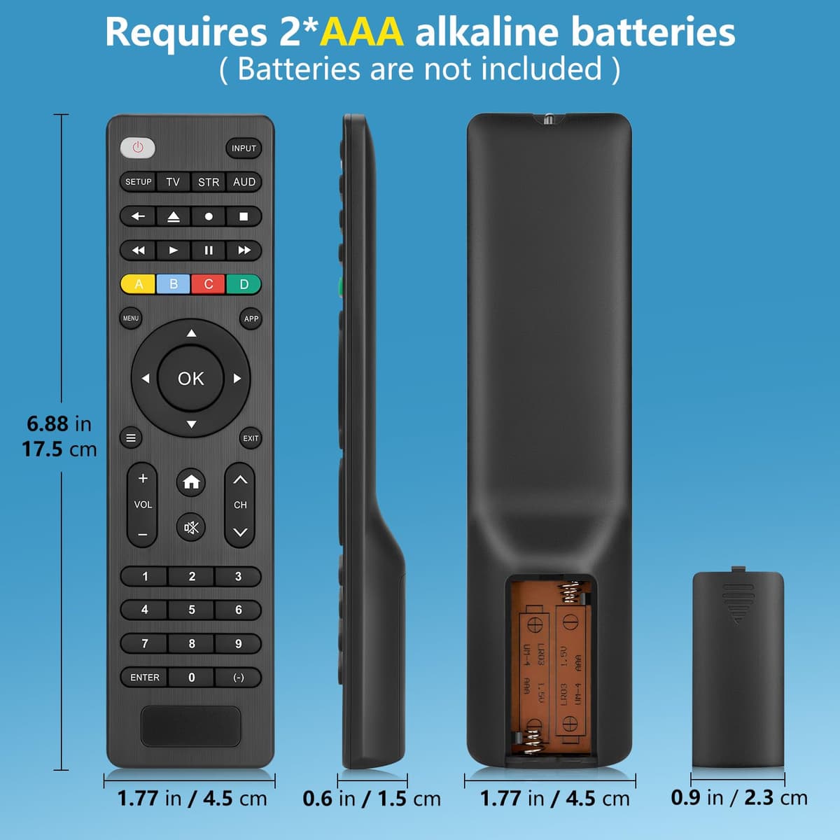 Universal-TV-Remote-Control for Samsung/Roku/LG/Hisense/Sony/TCL/Philips Smart TV,Replacement for Tvs/Media Streaming Players/Sound Bar Audio/Boxes/DVD/Blu-ray Players and More — view 9