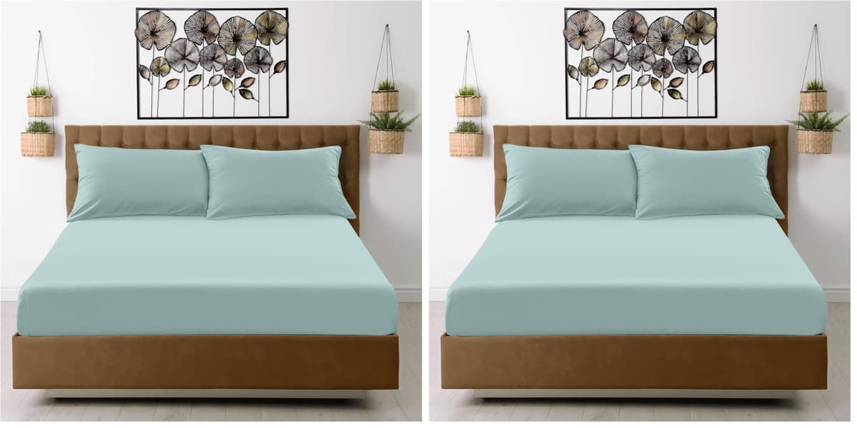 GC GAVENO CAVAILIA Fitted Sheet Single Bed (91 x 190cm) - Grey Bedding Sheets - Plain Dyed Microfiber Bed Sheets Single - (10 inch) 25cm Deep Pocket Bottom Sheet - Easycare - Wrinkle & Fade Resistant — view 60