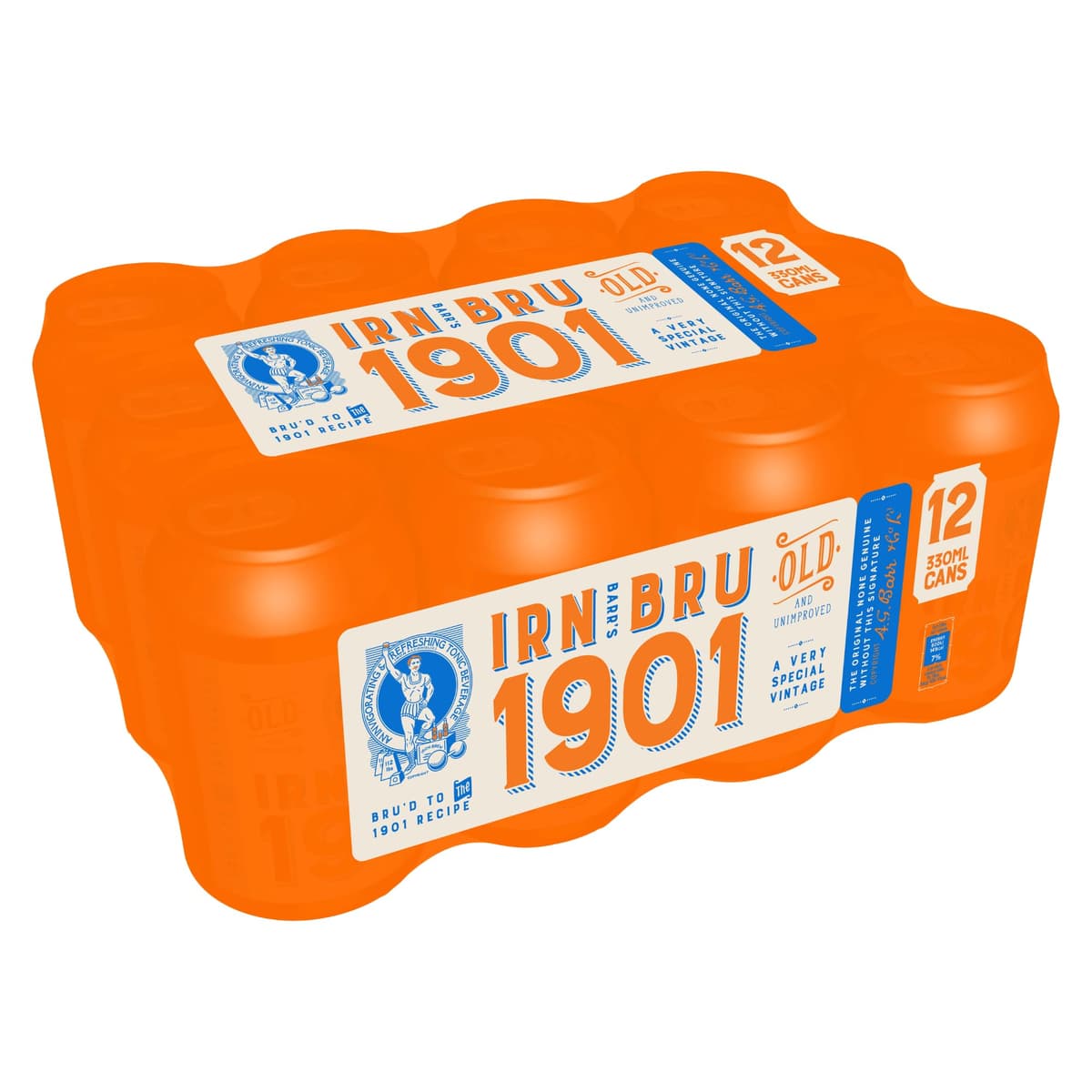 IRN-BRU Regular, 24 Pack Iconic Flavoured Fizzy Drinks Multipack Cans - 24 x 330ml Cans — view 19