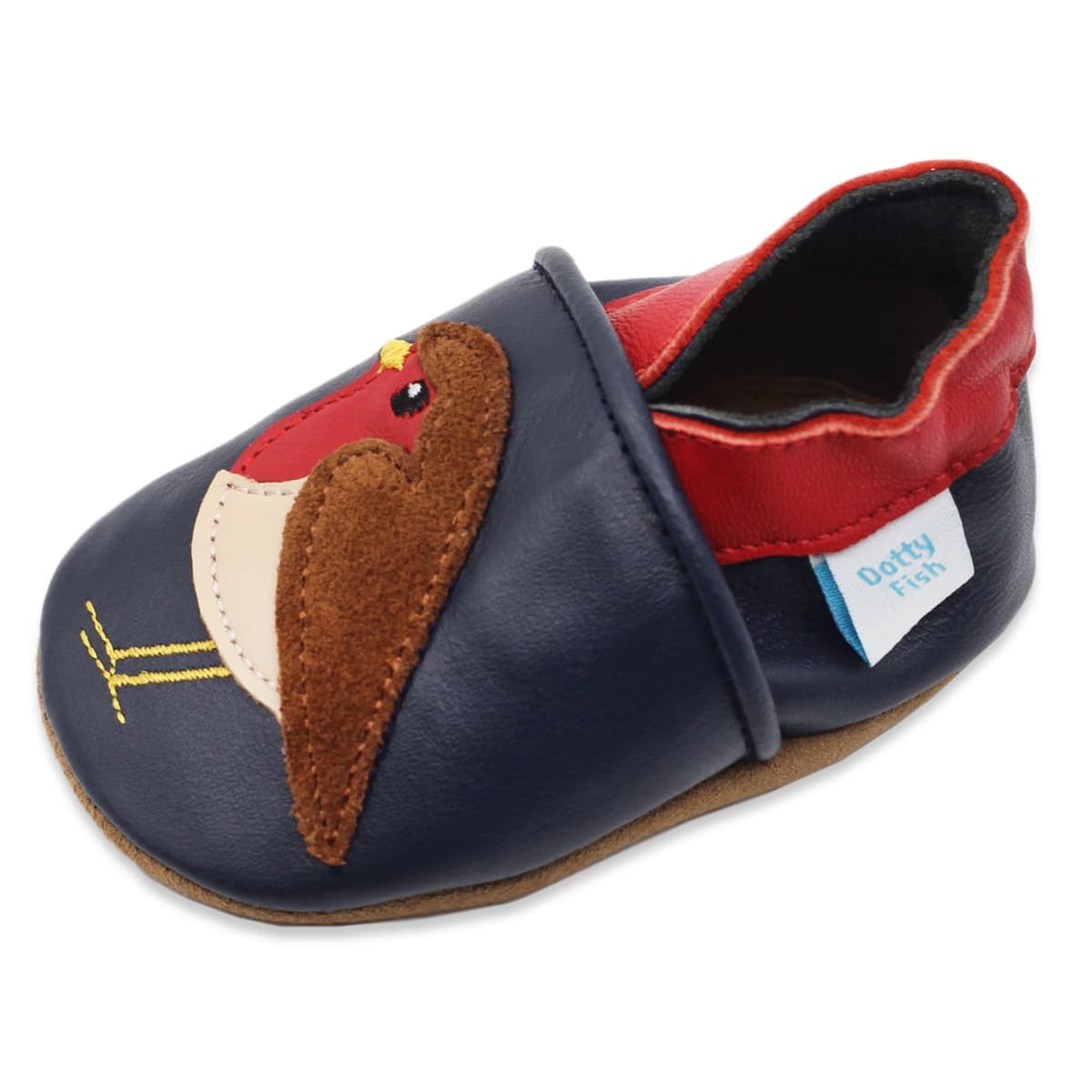 Dotty Fish Unisex Soft Leather Shoes, Unisex Baby First Walker Shoe — view 21