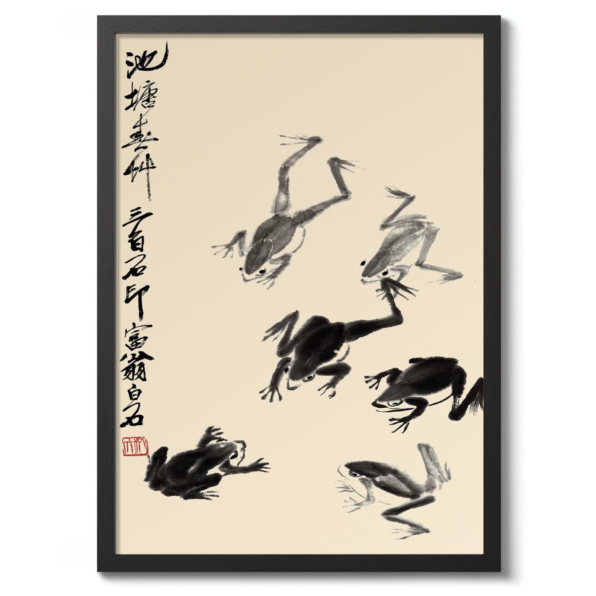 Matsumoto Hoji Sad Frog Poster, Japansese Art Woodblock Ukiyo-e Print, Framed Japanese Wall Art, Archival Matte, A1 (Print Only) - 84.1x59.4cm — view 22