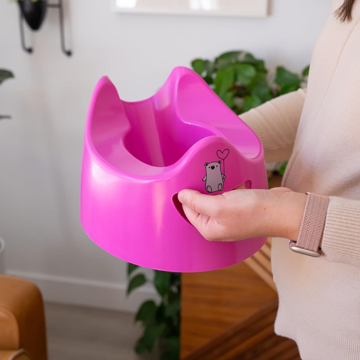Toddler Essentials Easy Pour Potty - Dark Pink | Portable Potty Training Toilet Seat for Toddlers | Hygienic, Easy to Clean, and Travel-Friendly (Previously known as Pourty) — view 2