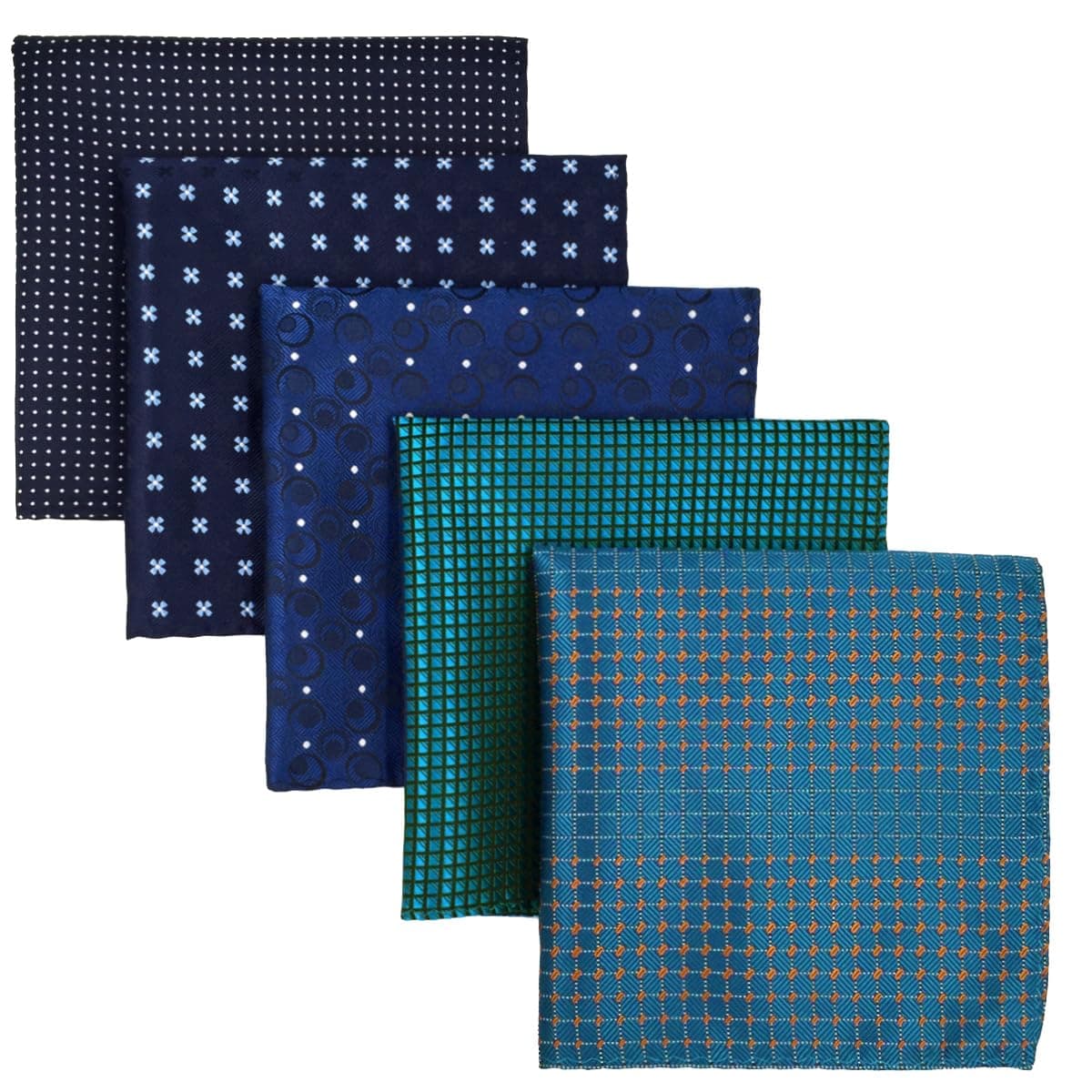 S&W SHLAX&WING 5 Pieces Pañuelo De Bolsillo Para Hombre Handkerchiefs Set para chaqueta de traje