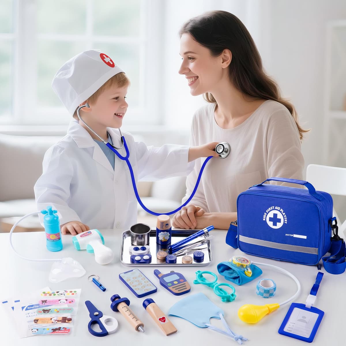 EFO SHM Medical Case Toy with Real Stethoscope, Children's Medical Kit Medicine Kit Toys Children, Gift Game Doctor Children 3+ Years — view 5
