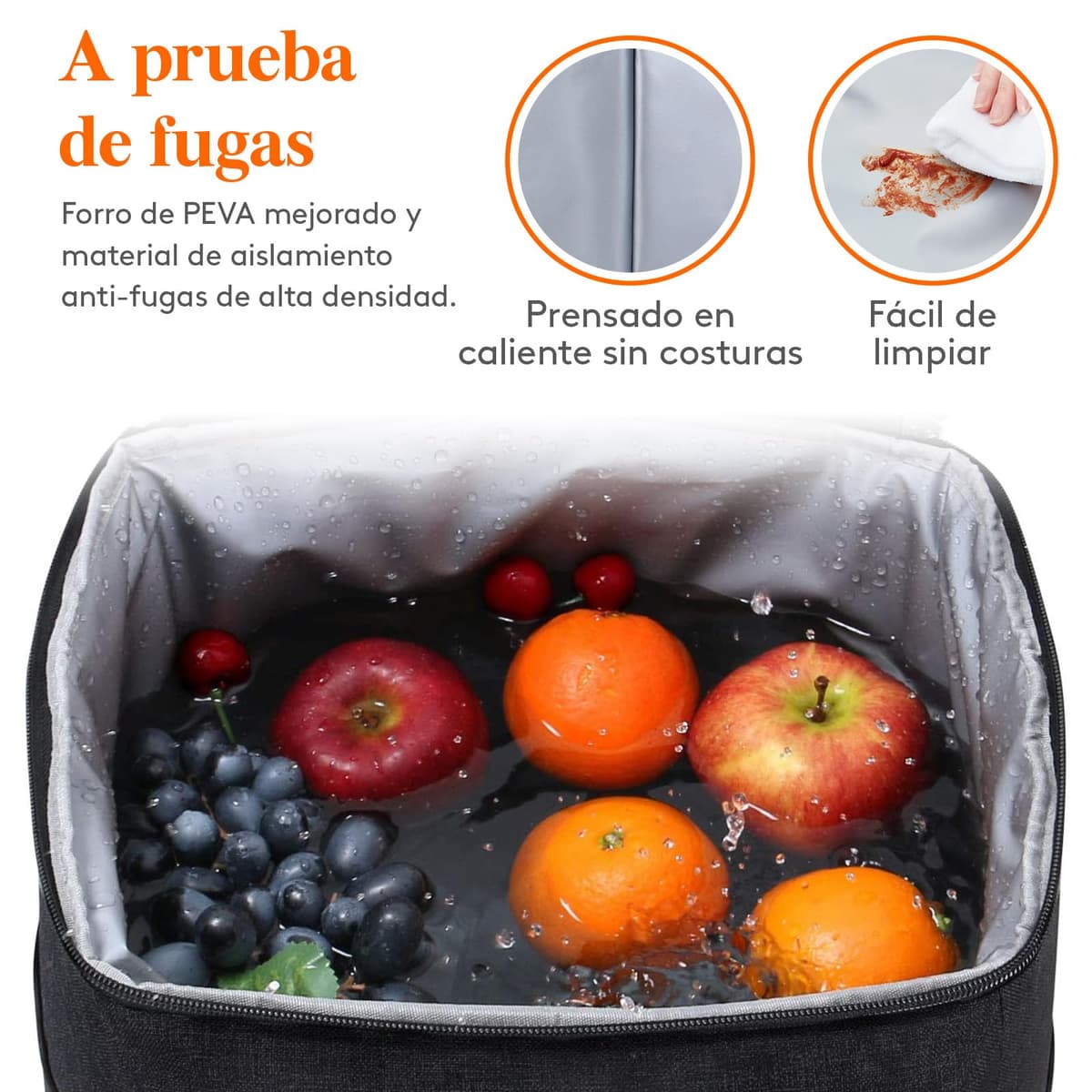 Lifewit Mochila Nevera 24L (30 Latas), Mochilas Neveras Portatil Isotermica, Bolsa Termica Porta Alimentos Impermeable, Cooler Bag para Playa, Picnic, Camping, Viaje, Trabajo, Negro — view 4