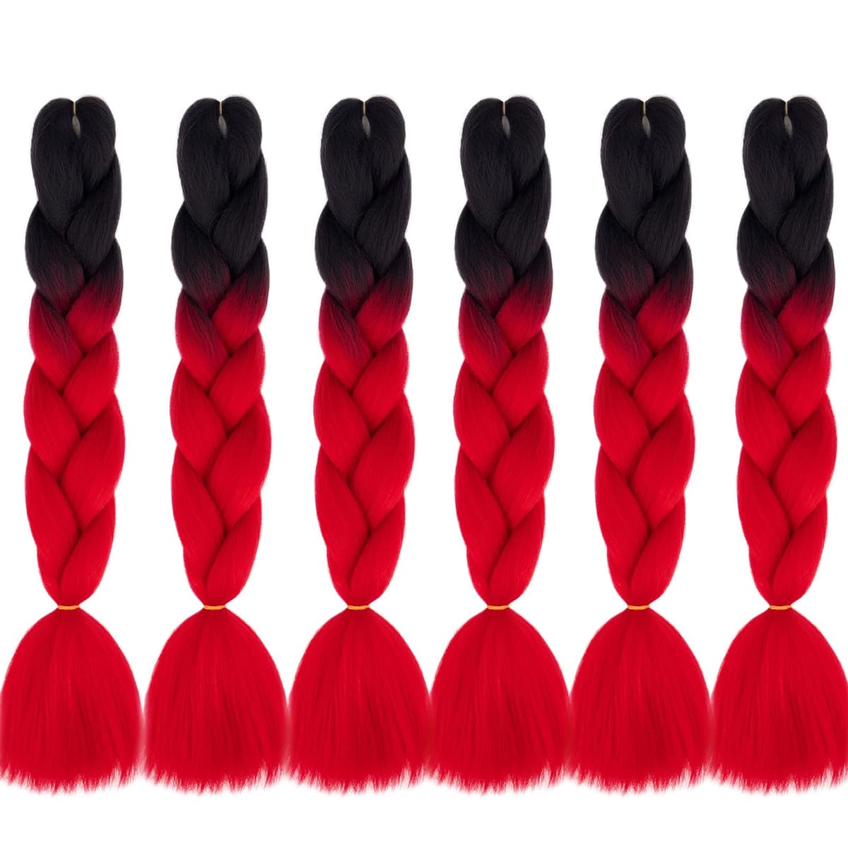 24" Braiding Hair Extension Jumbo Braids Synthetic 3bundles/pack Crochet Hair Afro Box Braid Heat Resistent (Dark Purple) — view 138