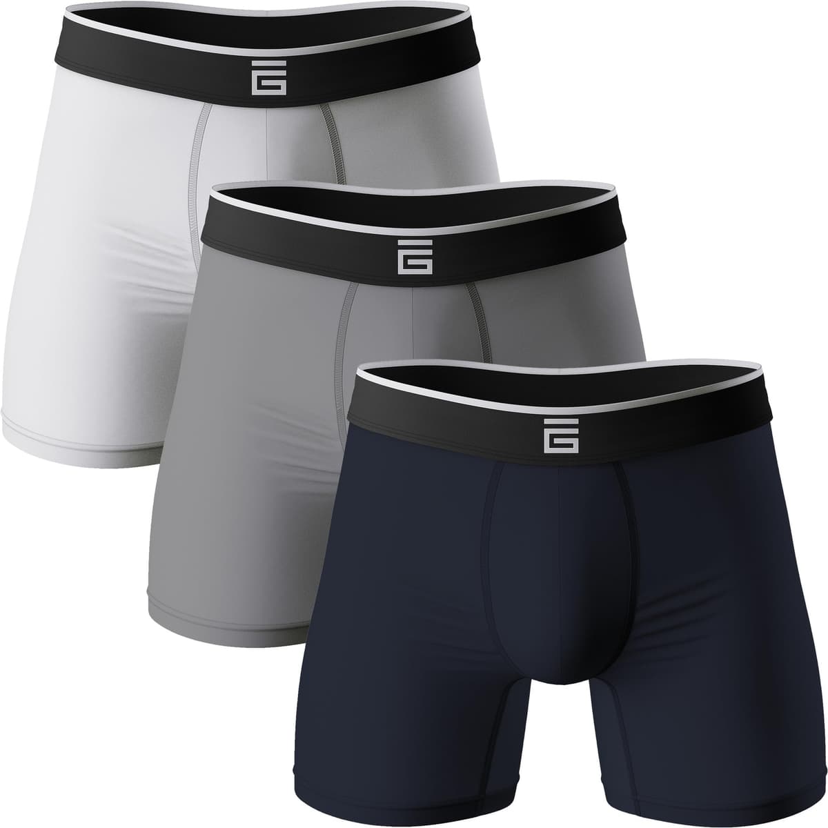 Giovici Mens Boxers Bamboo Anti Chafing Soft Comfortable Boxer Briefs Longer Leg - Boxer Shorts Multipack - Moisture Wicking Technology — view 9