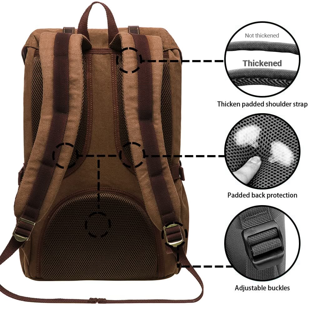 KAUKKO - Mochila unisex bonita y elaborada, con compartimento para portátil de 15 pulgadas, para escuela, universidad, 22 l — view 5