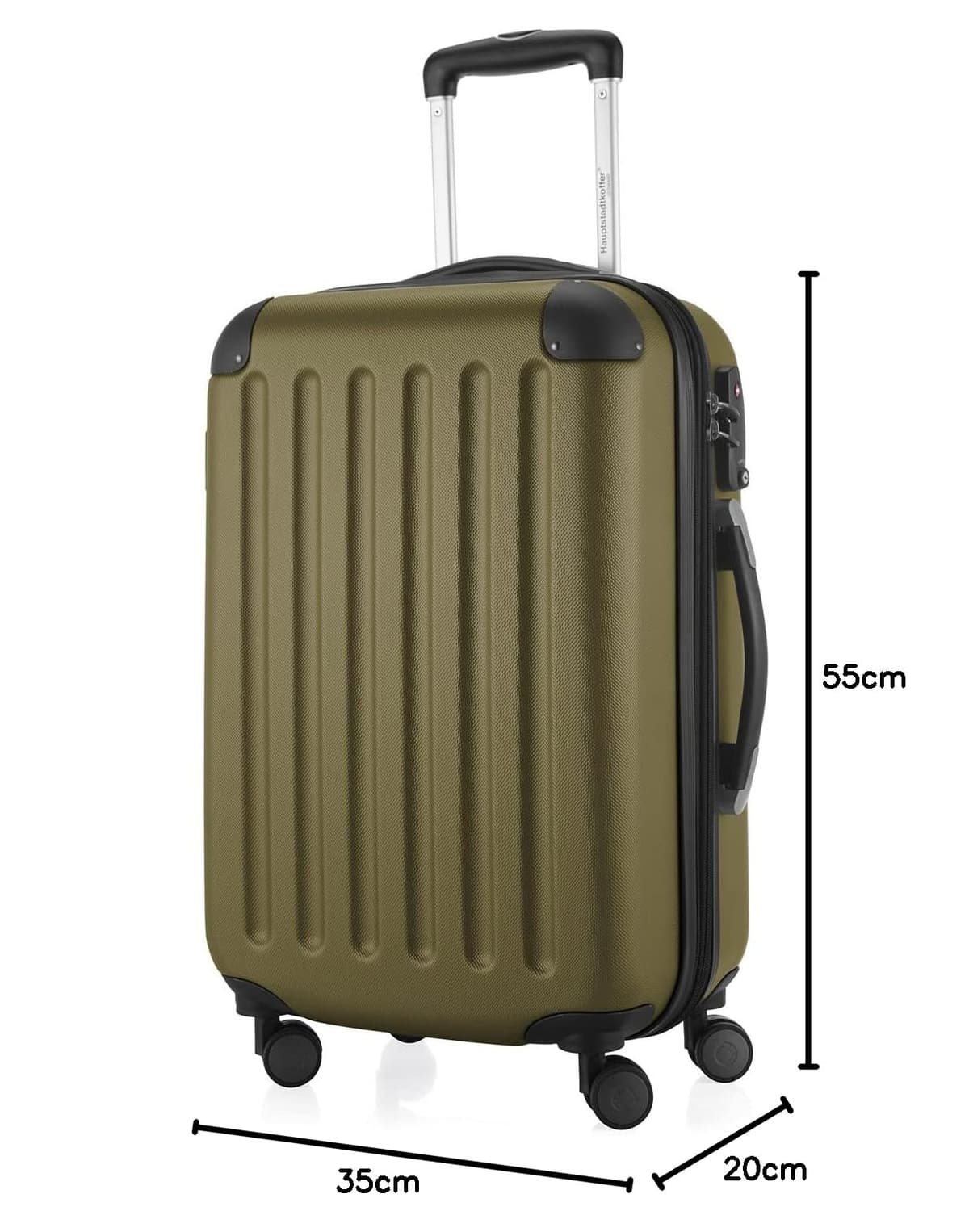 HAUPTSTADTKOFFER - Spree - Equipaje de Mano, Maleta rígida, Trolley expandible, 4 Ruedas Dobles, TSA, 55 cm, 42 litros, Blanco — view 87