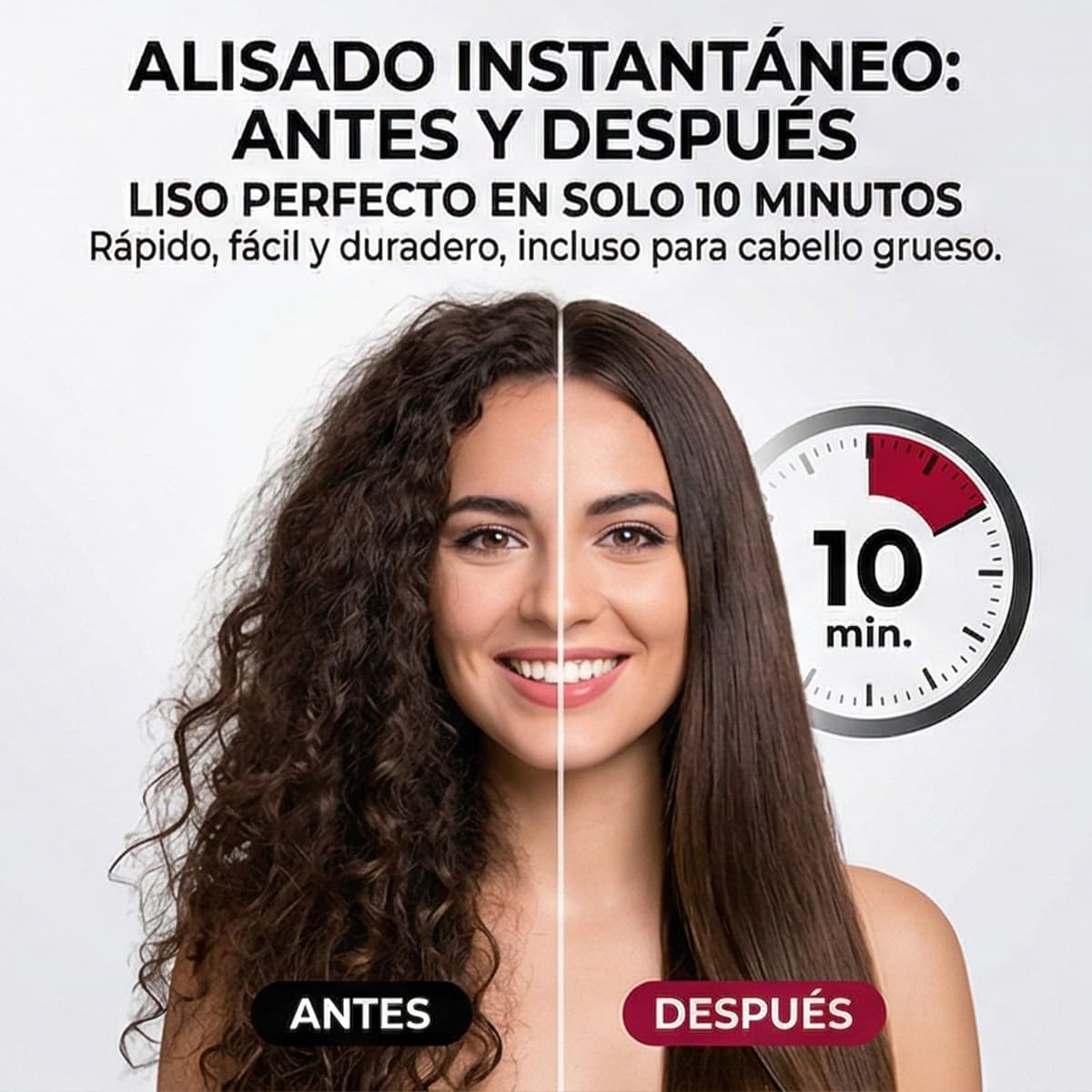 Cepillo Inalámbrico Pelo Suavelia para Cabello Corto, Cepillo Alisador con Calor Cerámico 3PX, Volumen Duradero, Sin Tirones ni Quemaduras, Recargable, Ideal para Pixie, Bob y Flequillo (Negro) — view 3