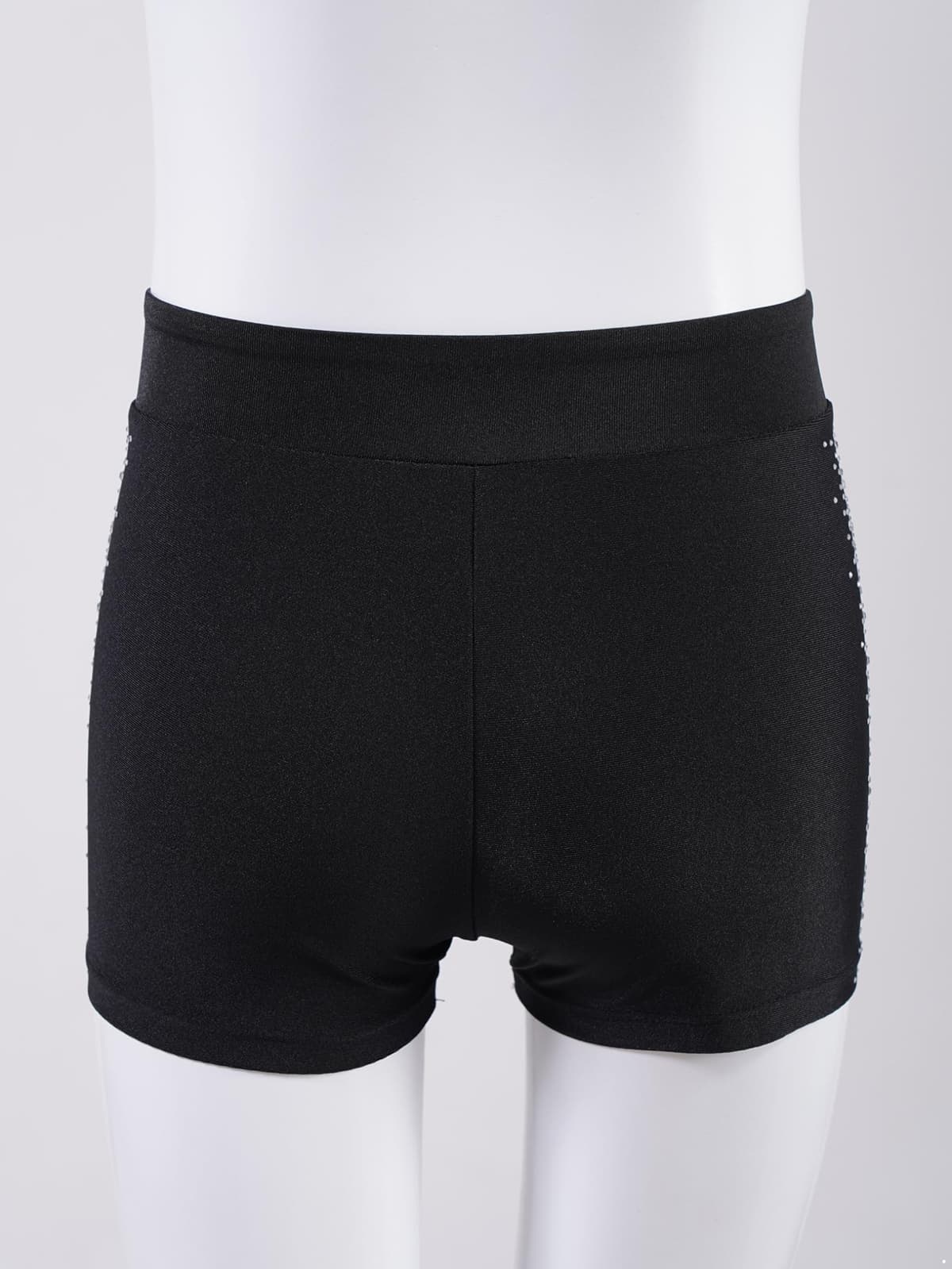 Freebily Pantalones Cortos De Gimnasia para Niñas Leggings Cortos Cintura Alta Mallas De Patinaje Pantalones para Entrenamiento Deportivo — view 6