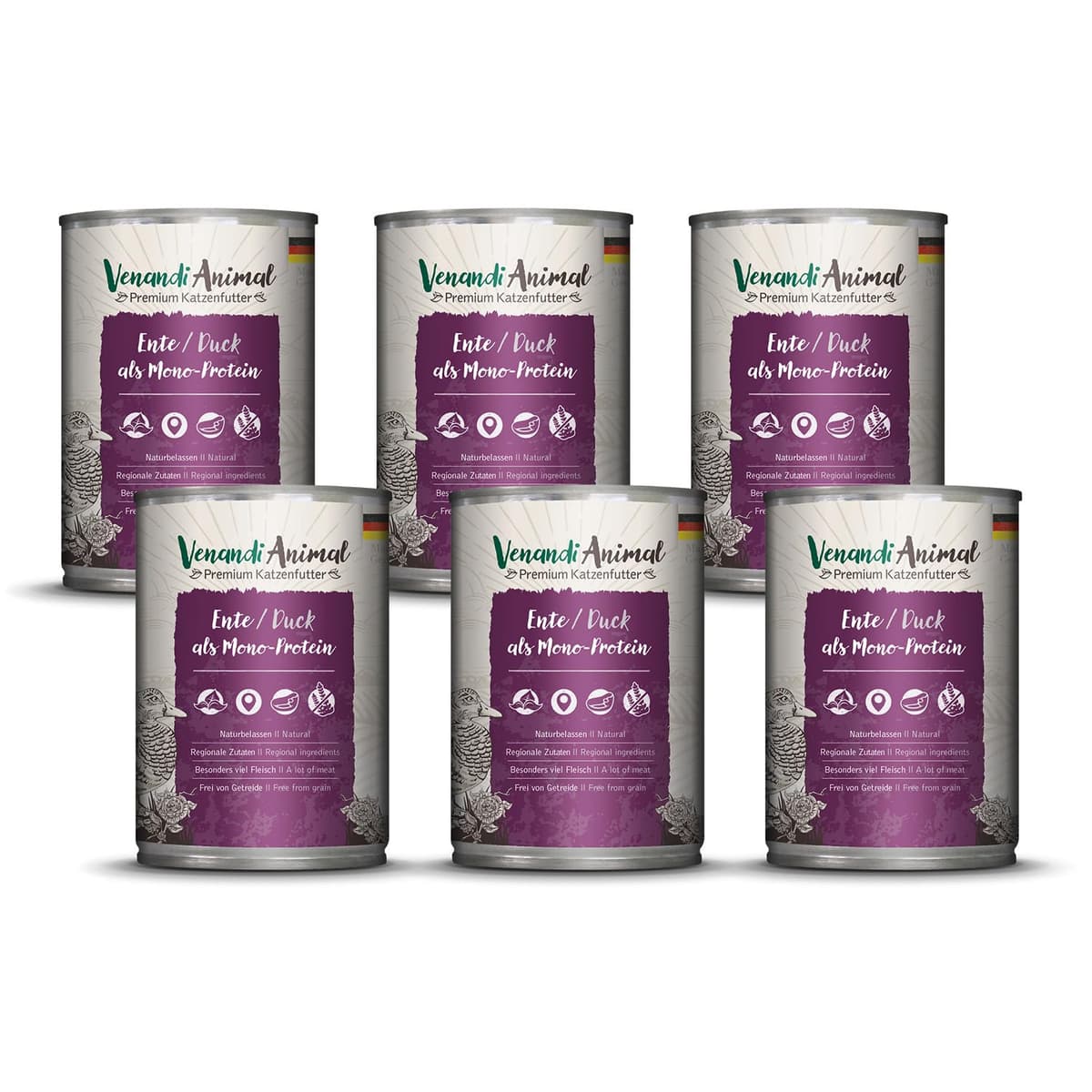 Venandi Animal Premium Cat Food, Horse as Monoprotein, Wet Food, Grain-Free and Natural, Pack of 6 (6 x 200 g) — view 30