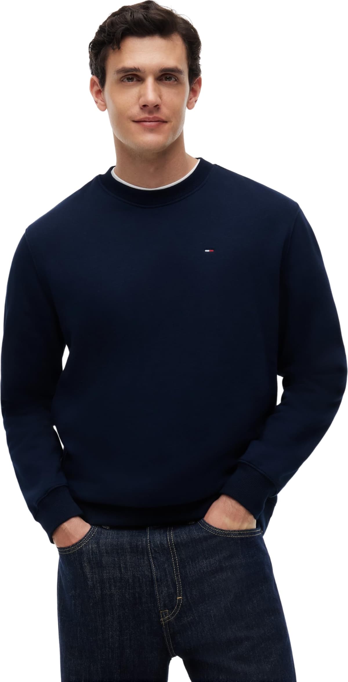 Tommy Jeans Sudadera Hombre Regular Fit Flag Fleece con Cuello Redondo — view 18